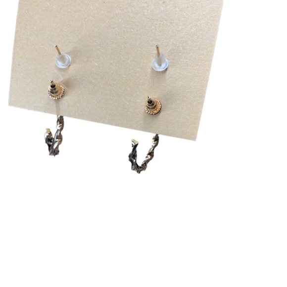 Diamond gold earring set - Picture 2 of 2